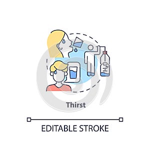 Thirst concept icon