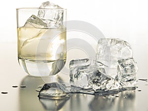 A Thirst Quenching Glass of Tequila on the rocks