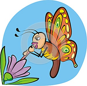 Thirsty butterfly