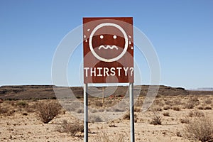 Thirsty sign