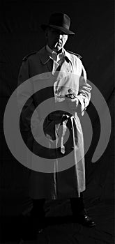 Thirties or Forties Vintage Retro Style Private Detective Man photo