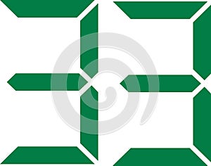 Thirty-three digital number 33