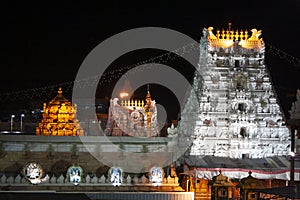 Thirumala tirupathi temple in night