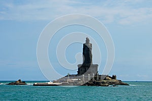The Thiruvalluvar Statue, or the Valluvar Statue. Kanyakumari, India photo