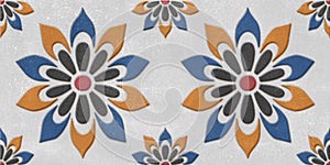 Digital wall tiles and background vintage wallpaper gometical design. Wallapaper, paper. photo
