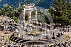 Tholos at Delphi Greece photo