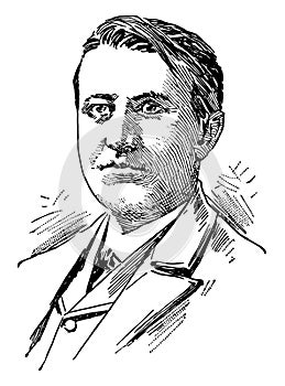 Thomas Alva Edison vintage illustration