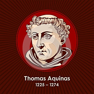 Thomas Aquinas 1225-1274 was an Italian Dominican friar, philosopher, Catholic priest, and Doctor of the Church. photo