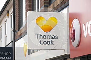 Thomas Cook Travel Agents Sign - Scunthorpe, Lincolnshire, United Kingdom - 23rd January 2018