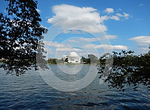 Thomas Jefferson Memorial across the Tidal Basin in Washington DC, United States