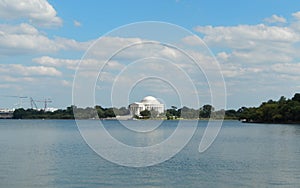 Thomas Jefferson Memorial across the Tidal Basin in Washington DC, United States