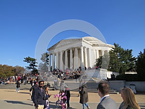 The Thomas Jefferson Memorial in Tidal Basin in National Mall in Washington, DC, USA in Spring 2018