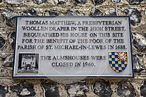 Thomas Matthew Plaque in Lewes