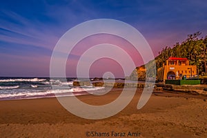 Thompsons bay beach, Picturesque sandy beach with a tidal pool in Shaka\'s Rock, Dolphin Coast Durban north KZ