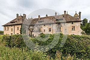 THONON-LES-BAINS FRANCE/ EUROPE - SEPTEMBER 15: Chateau de Ripaille at Thonon-les-Bains in France on September 15, 2015