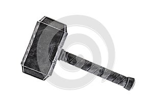 Thor hammer isolated on white background