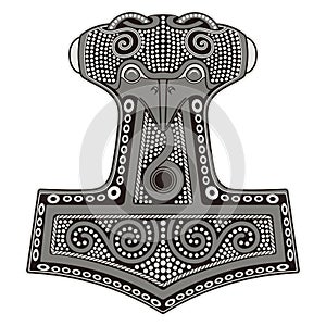Thor`s hammer - Mjollnir and the Scandinavian ornament