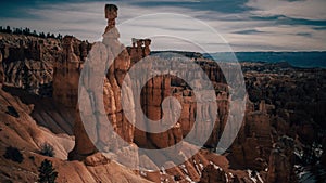 Thor`s Hammer at night in Bryce Canyon