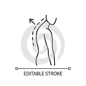 Thoracic kyphosis linear icon