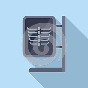 Thorax image facility icon flat vector. Operating client