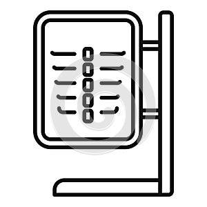 Thorax image facility icon outline vector. Operating client