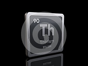 Thorium Th, element symbol from periodic table series