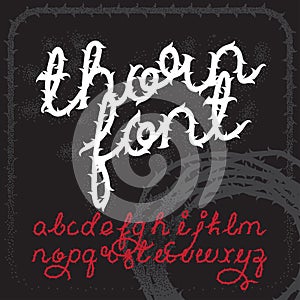 Thorn alphabet vector font