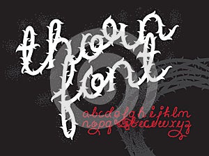 Thorn alphabet vector font