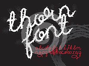 Thorn alphabet vector font photo