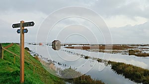 Thornham  harbour at high tide. photo