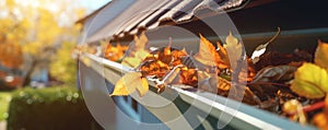 Thoroughly Cleaning Gutters Filled With Leaves And Sticks