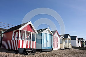 Thorpe Bay beach huts photo