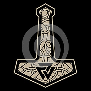Thors hammer - Mjolnir and the Scandinavian ornament photo