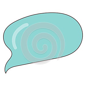 thought cloud ideas blue flat element icon