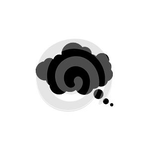 Thought cloud single icon on white background