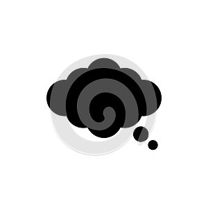 Thought cloud single icon on white background