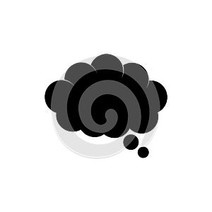 Thought cloud single icon on white background