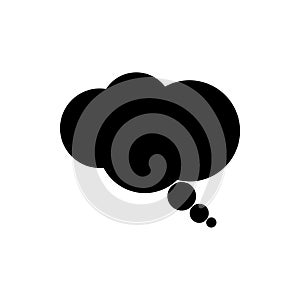 Thought cloud single icon on white background
