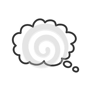 Thought cloud, Thought cloud icon, simple vector