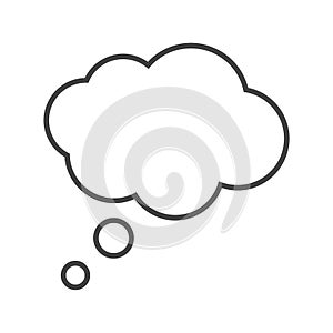 Thought cloud, Thought cloud icon, simple vector