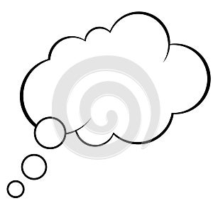 Thought comic bubble vector