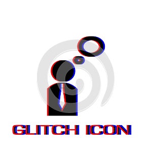 Thought icon flat