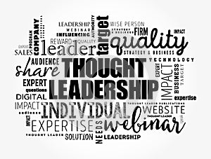 Thought Leadership word cloud, business concept background