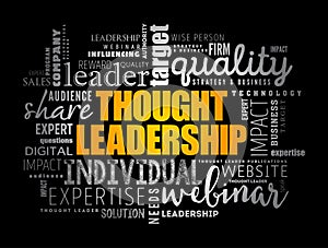 Thought Leadership word cloud, business concept background