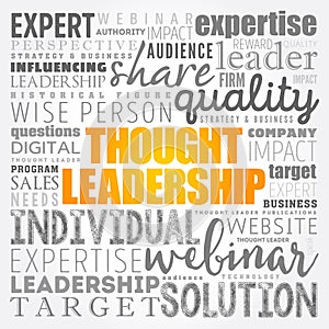 Thought Leadership word cloud, business concept background