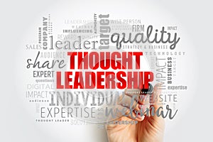 Thought Leadership word cloud, business concept background