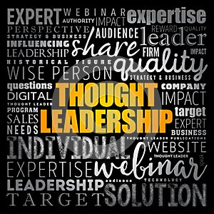 Thought Leadership word cloud, business concept background