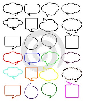 Thought speech bubbles