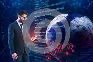 Worldwide computing and programming concept