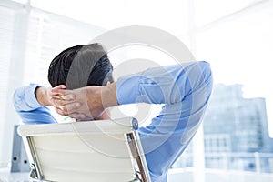 Thoughtful businessman at office desk